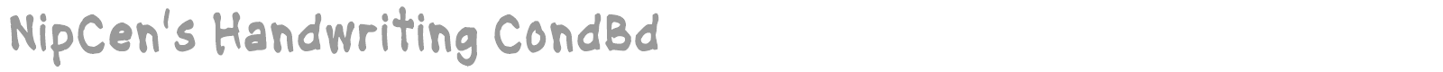 Nipcens Handwriting font preview